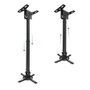 Tooq PJ3030TN-B Soporte de Techo para Proyector, Inclinable Giratorio Nivelable, hasta 20 kg, Negro